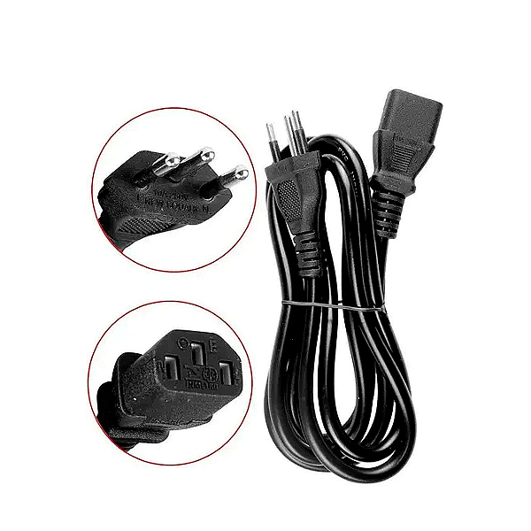 Cabo de Força P/ Monitor  LEHMOX PC LEY-216 de 1,5m