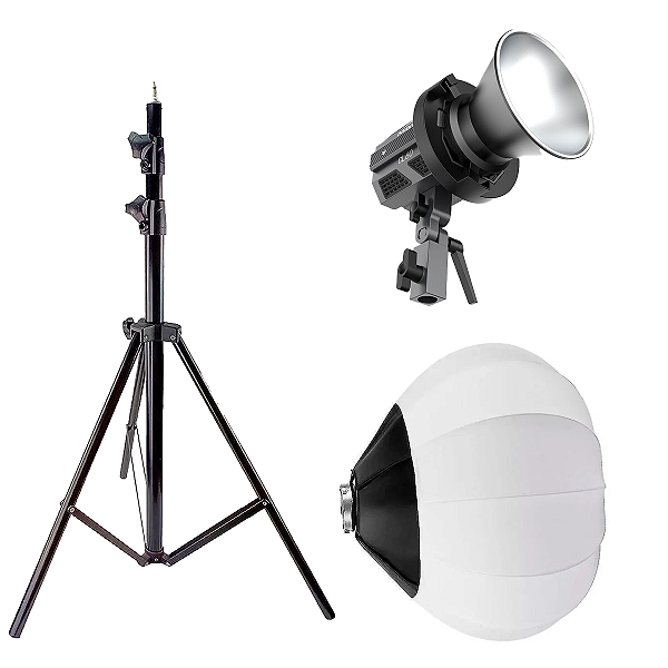 Iluminador Colbor CL60 Bicolor + ChinaBox 65cm + tripé 2,80m
