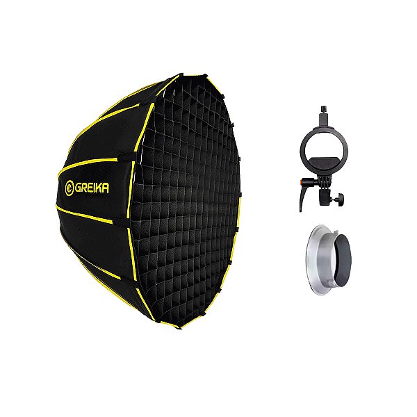 Softbox Parabólico Bowens/Speedlite 45cm C/ Grid GKH-45