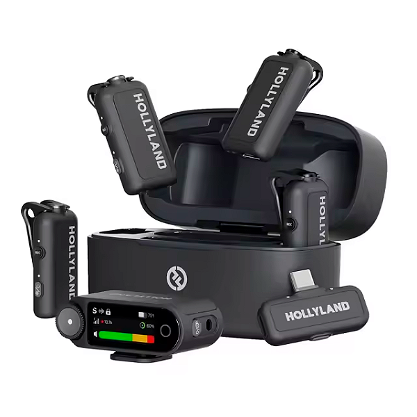 Microfone Sem Fio Hollyland Lark Max 2 Combo Para 4 Pessoas