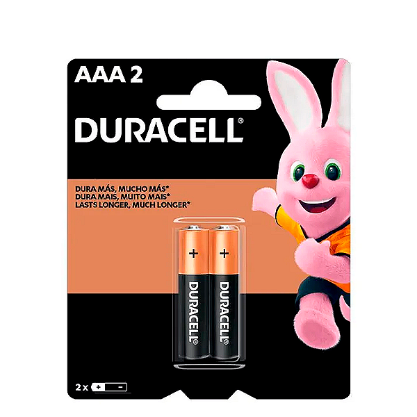 Pilha Palito Duracel  AAA c/ 2 Unidade