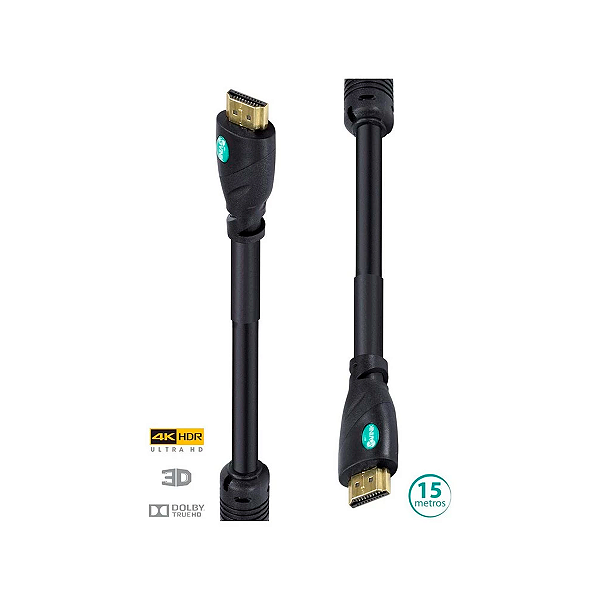 Cabo HDMI 2.0  H20F-10 4K 15M Vinik