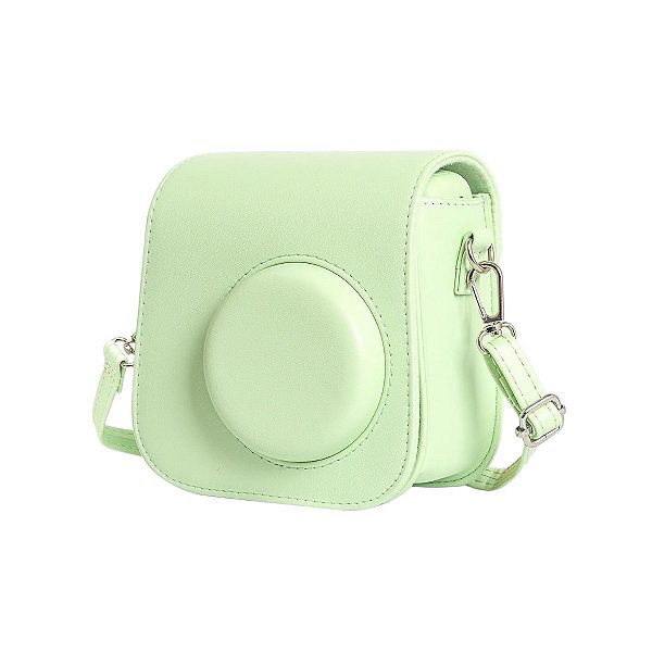 Bolsa de câmera Instantânea Instax Portátil em Couro Verde