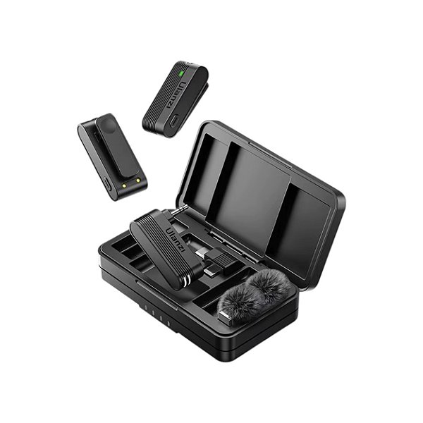 Microfone Sem Fio Ulanzi A100 Lapela Wireless Duplo