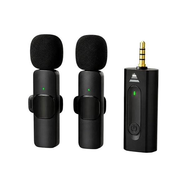 Microfone Duplo de Lapela Para Câmeras Mamen K35