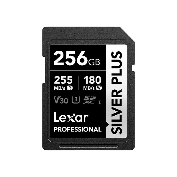 Cartão de Memória Lexar Silver Plus 256GB 255MB/s