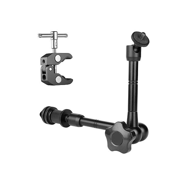 Kit Garra Braçadeira Greika A-05 com Braço Articulado 20cm