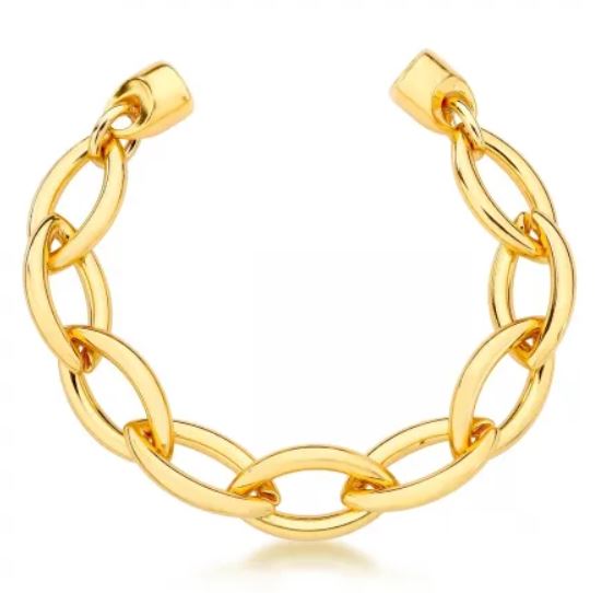Pulseira com elos alongados