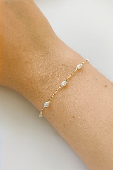 Pulseira Beatrice com mini pérolas