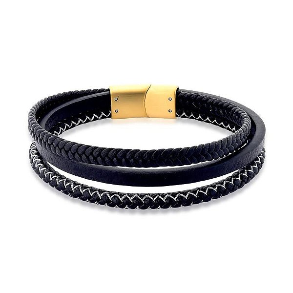 Pulseira masculina com três tiras