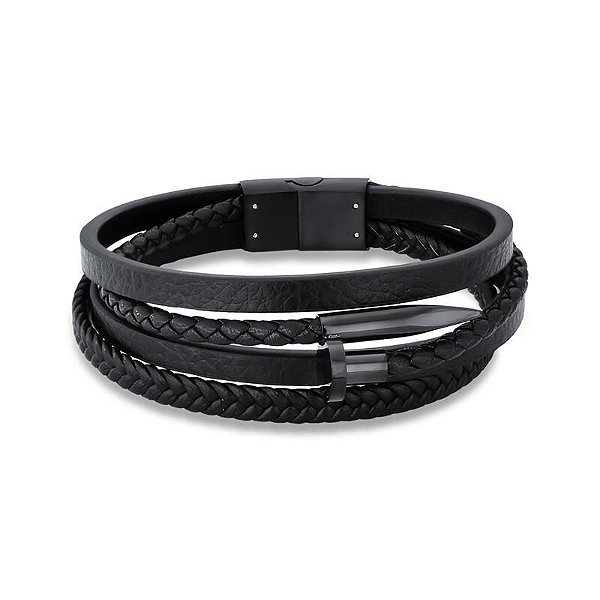 Pulseira masculina com quatro tiras