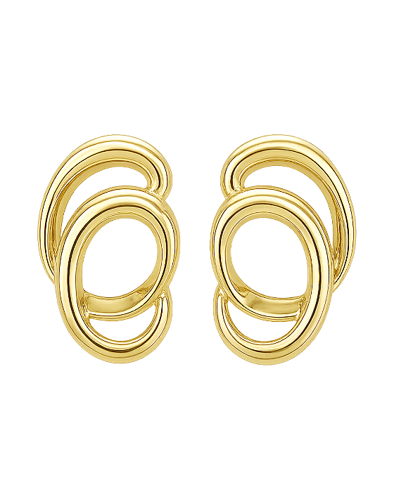 Brinco orgânico oval duplo