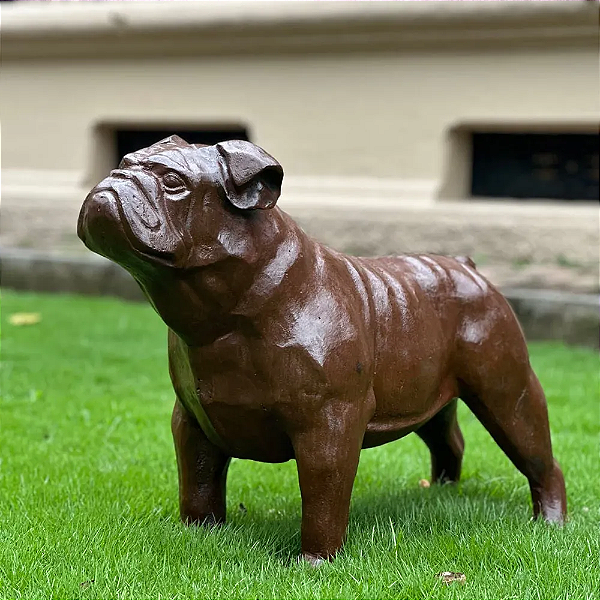 Escultura Cachorro Bulldog Inglês
