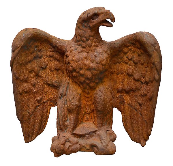 Escultura águia com a cabeça para Direita