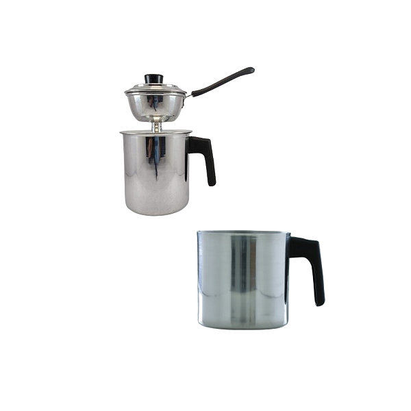 Kit/Jogo Leiteira N14 e Cuscuzeiro Mini Aluminio Extra 2Pçs