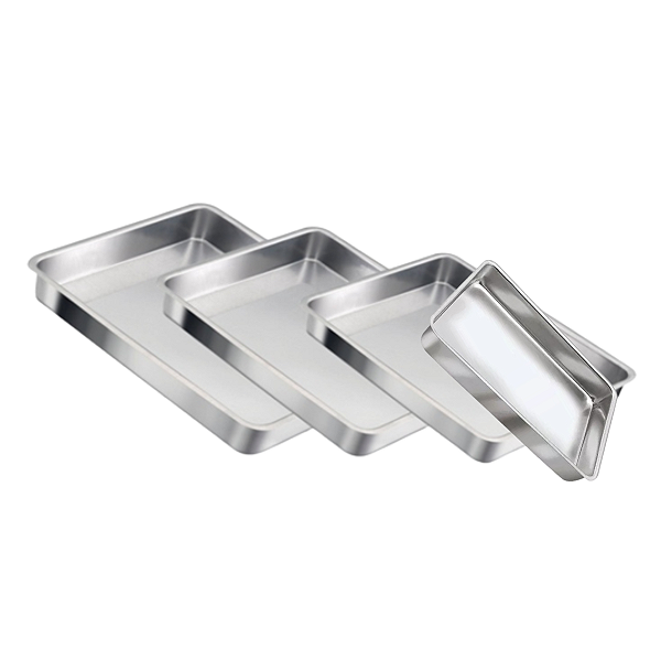 Jogo Formas/Assadeiras Retangular Aluminio Para Bolos 4 Pçs