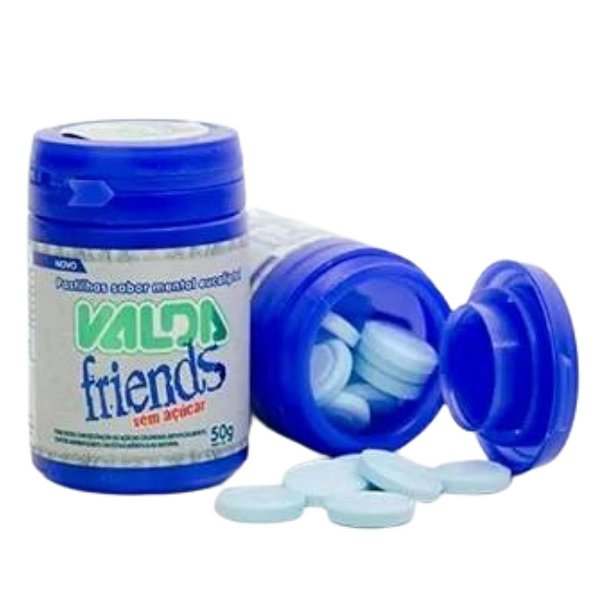 Valda Friends Zero Açúcar Menta Pote De 50g Pastilhas
