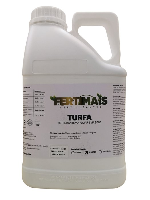 TURFA LÍQUIDA via Solo  a Base de Substâncias Húmicas (Alternativa ao Esterco de frango e animal)da FERTIMAIS s)