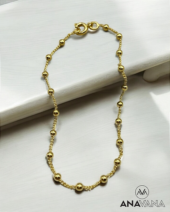 Pulseira com Bolinha 2,5mm