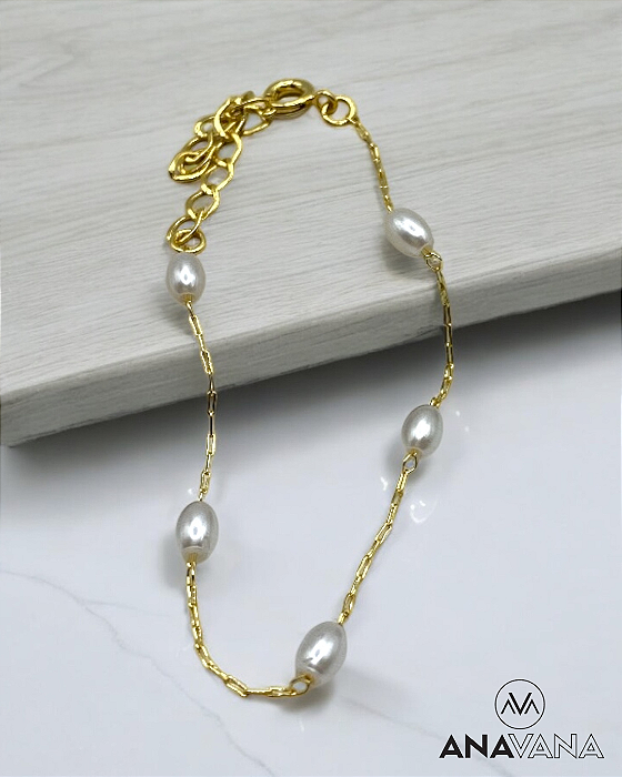 Pulseira Perola Oval
