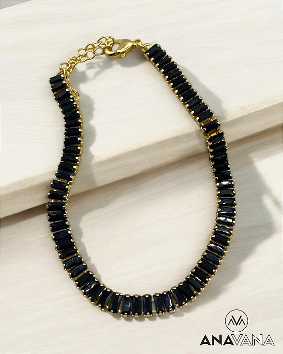 Pulseira Riviera Zircônia Preta