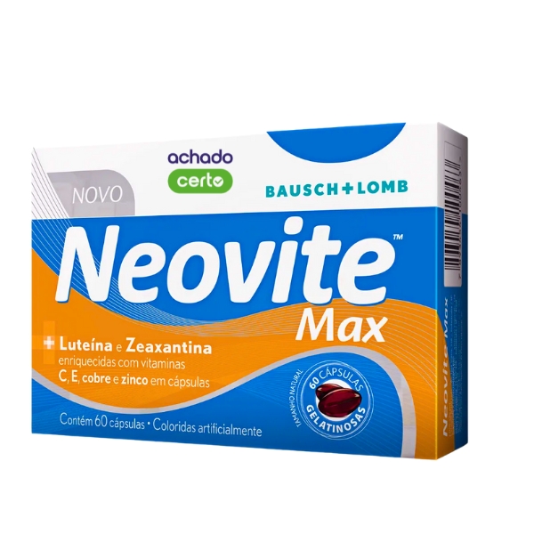 Neovite Max - Luteína Zeaxantina Vitaminas Zinco -com 60caps