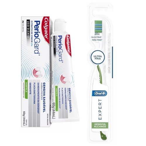 Kit Colgate PerioGard Gengiva Saudavel + Oral-B Expert Ultra Fina Gengiva Sensível