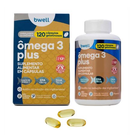 Bwell Ômega 3 Plus Suplemento Alimentar Com 120 Cápsulas