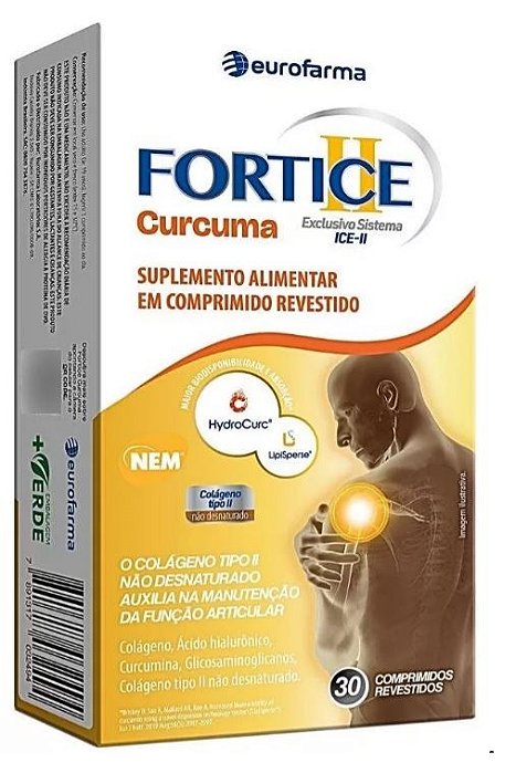 Fortice Eurofarma Suplemento Alimentar Com Colágeno 30comps