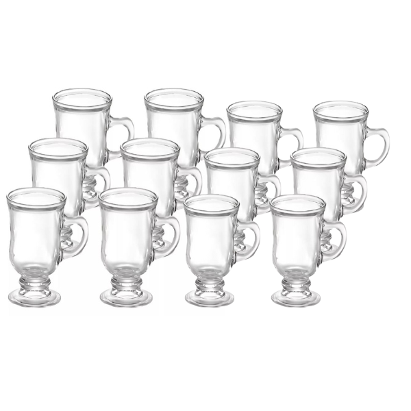 Caneca Cappuccino e Café Vidro Resistente 115ml 12 Unds - AC