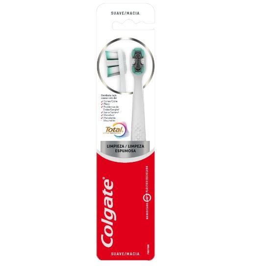 Escova Colgate Total Limpeza Espumosa C/2 Suave / Macia