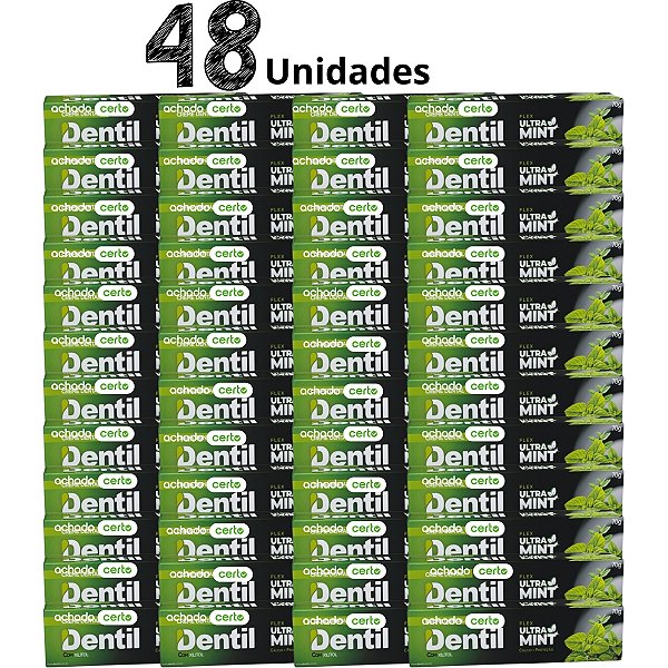 Creme Dental Dentil Ultra Mint Kit C/48 Xilitol Vegano 70g