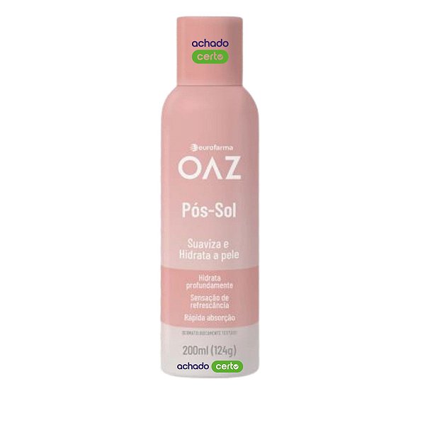 Oaz Pós-Sol Suaviza e Hidrata a Pele Rápida Absorção 200ml