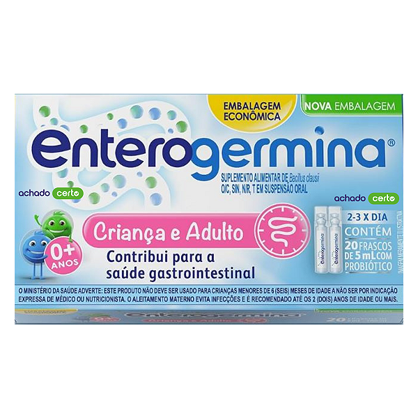 Enterogermina Criança e Adulto Probiótico Com 20 Frascos