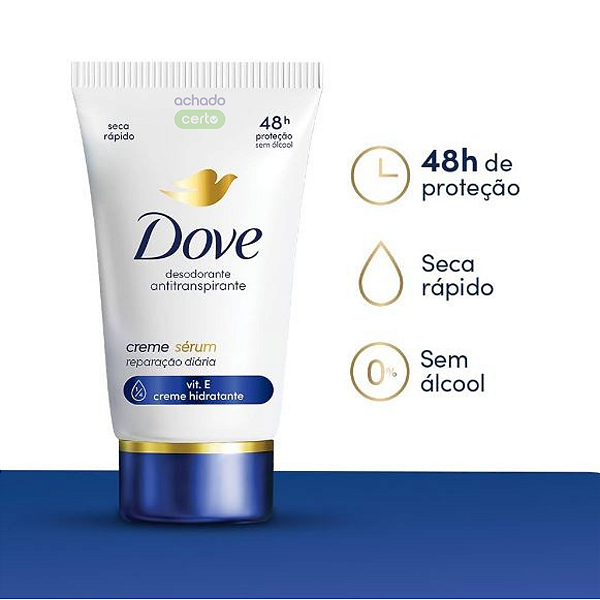 Dove Sérum Creme Antitranspirante Hidratante Vitamina E 50g