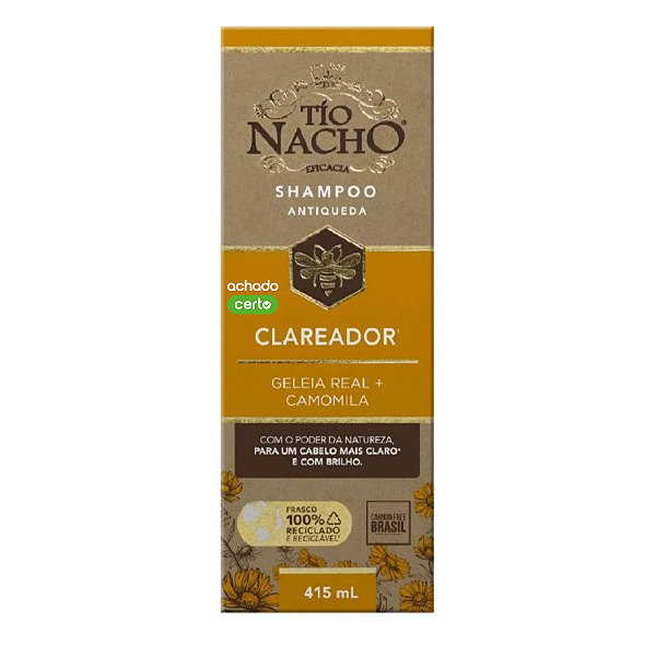 Tio Nacho Shampoo Clareador Atiqueda Geleia Real 415ml