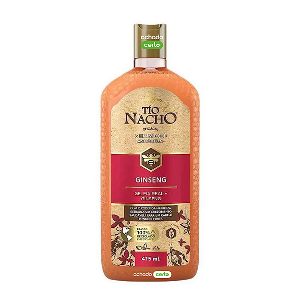 Tio Nacho Shampoo Ginseng Antiqueda Geleia Real 415ml
