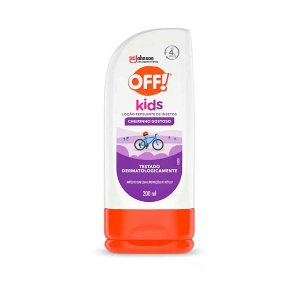 Off Kids Cheirinho Gostoso Repelente Loção Hidratante 200ml