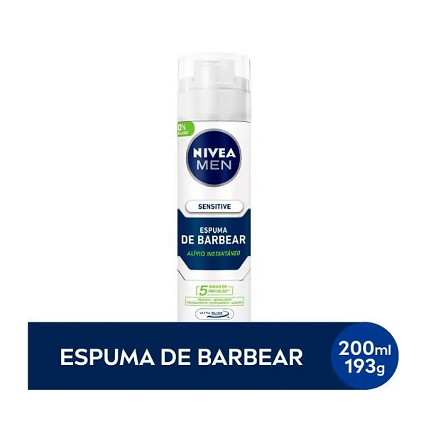 Nivea Espuma de Barbear Sensitive Alivio Instantâneo 200ml
