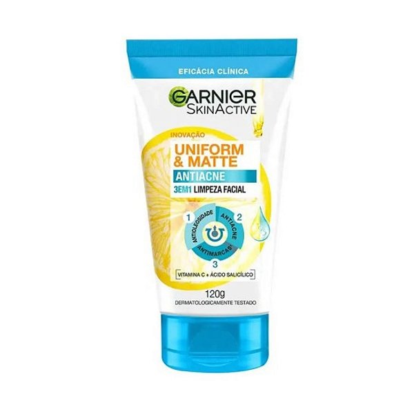 Garnier Skinactive Uniform & Matte Antiacne Facial 120g