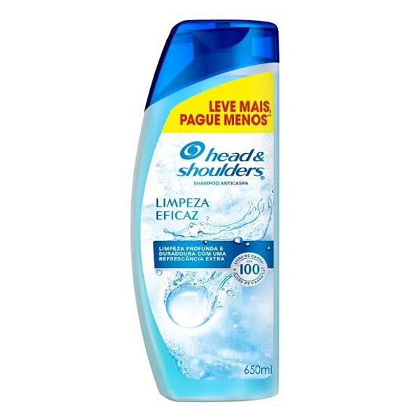 Head Shoulders Shampoo Limpeza Eficaz Duradoura 650ml