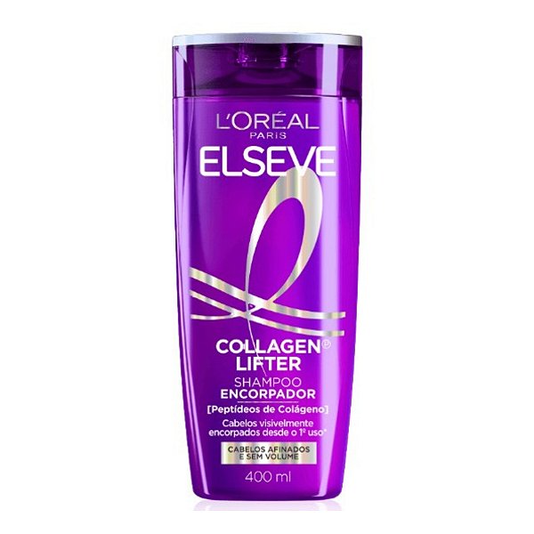 Elseve Collagen Lifter Shampoo Peptídeos de Colágeno 400ml