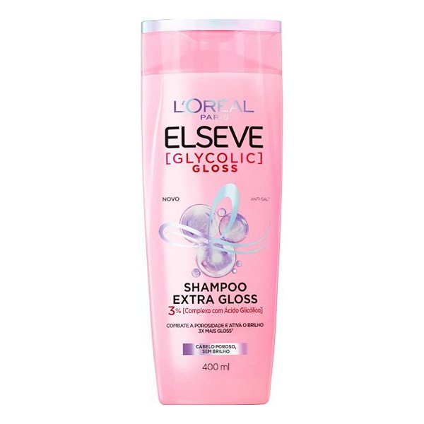 Elseve Glycolic Gloss Shampoo com Acido Glicólico 400ml