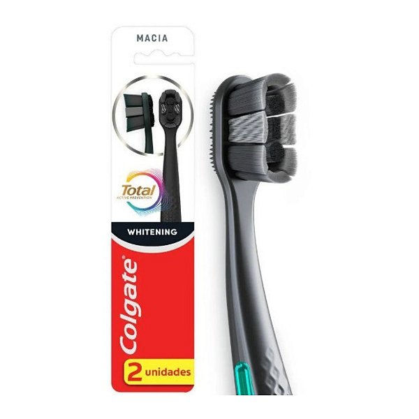 Escova Colgate Whitening Suave Macia Com 2 Escovas