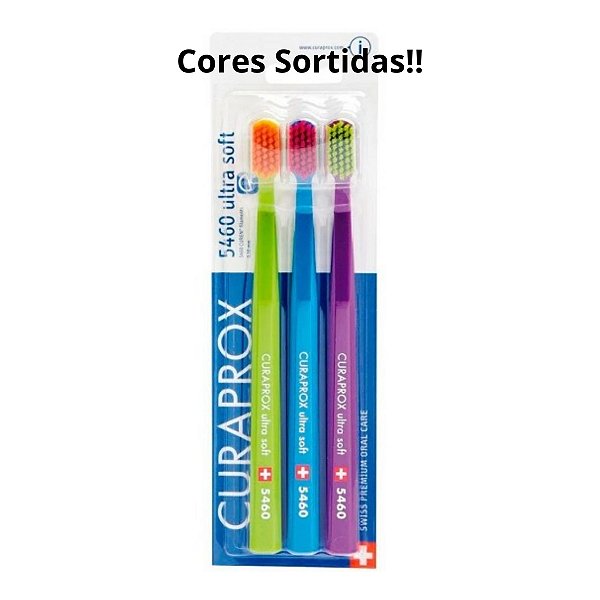 Curaprox Ultra Soft 5460 Kit Com 3 Escovas - Cores Sortidas