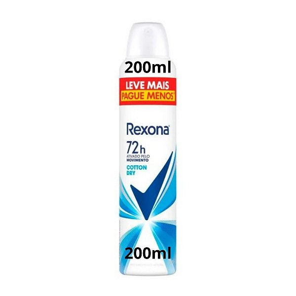 Rexona Cotton Dry Antitranspirante Prolongado 200ml