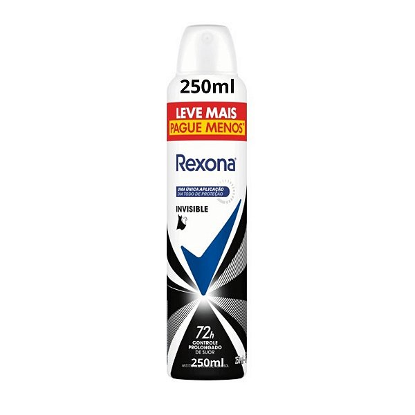 Rexona Invisible Antitranspirante Controle Prolongado 250ml