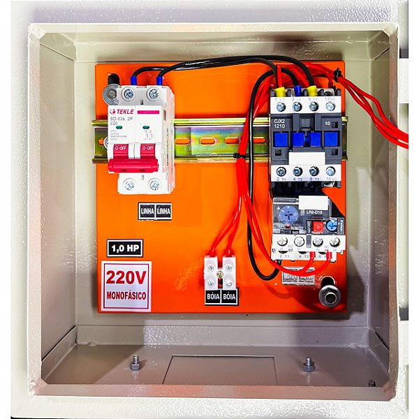 Painel  P/ bomba submersa 1,0CV mono 220V 2 Fios