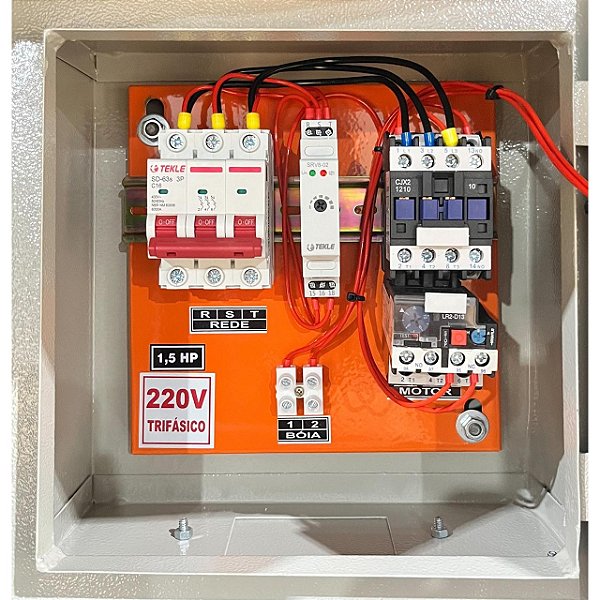 Painel  P/ bomba submersa 1,5CV Trifasico 220V