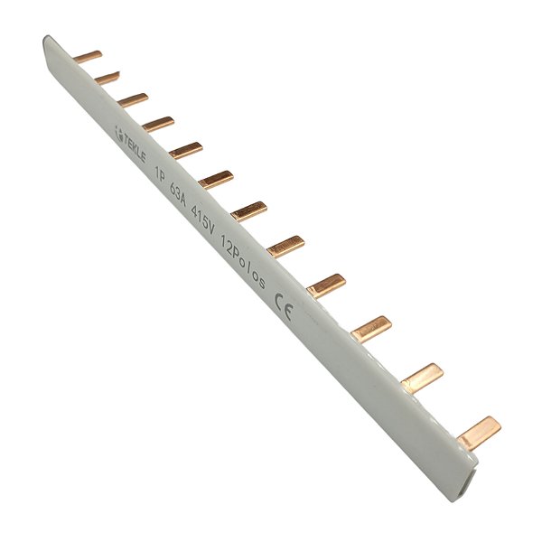 BARRAMENTO PENTE UNIPOLAR - 63A 12POLOS 22,5CM